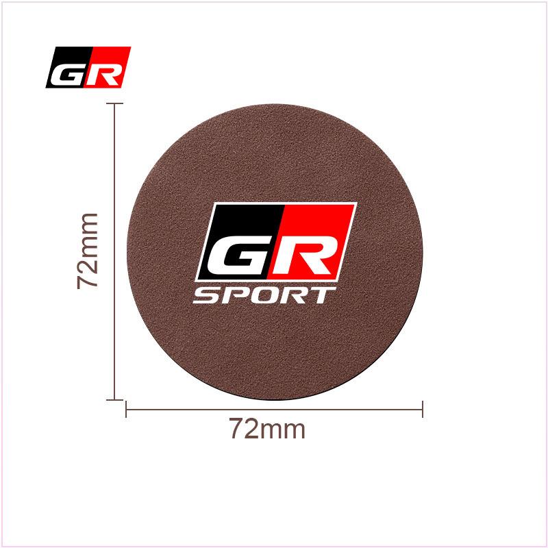 Car Leather Water Coaster Non-Slip Mat Car Bottle Holder Insert Pad for Toyota Corolla TRD GR Yaris Chr Auris RAV4 Land Cruiser Camry Highlander