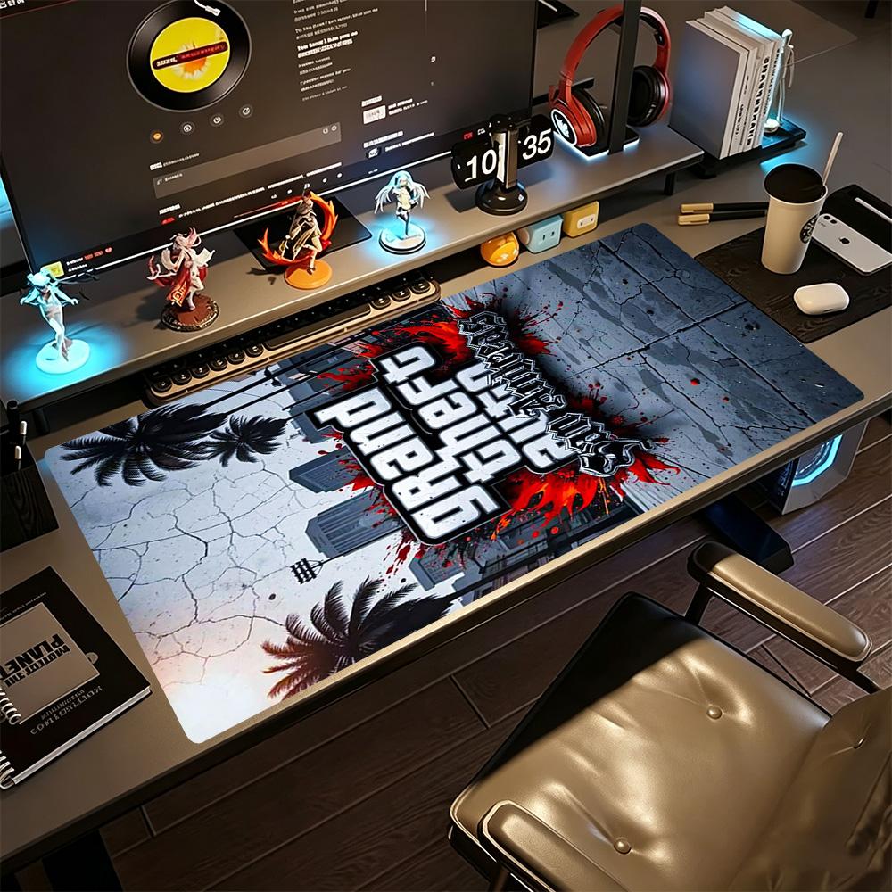 Gta Large Mouse Pad Keyboard Mat Computer Desk Keyboard Mat Non-Slip Rubber Bottom Perfect Gift for Gamers