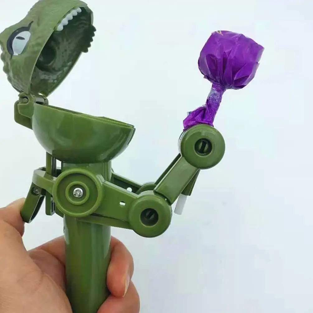 Dinosaur Lollipop Holder Toy Lollipop Robot Holder Candy Storage For Kids Dustproof Candy Storage Gift Cake Stand Novelty Toys