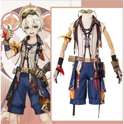 Game Genshin Impact Cosplay Costumes Bennett Trial by Fire Cosplay Costume Uniforms Clothes Wears Suits Outfits Clothing Adult