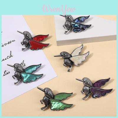 Animal Shell Bird Brooch Pin With Alloy Embedding For Fashion Accessory