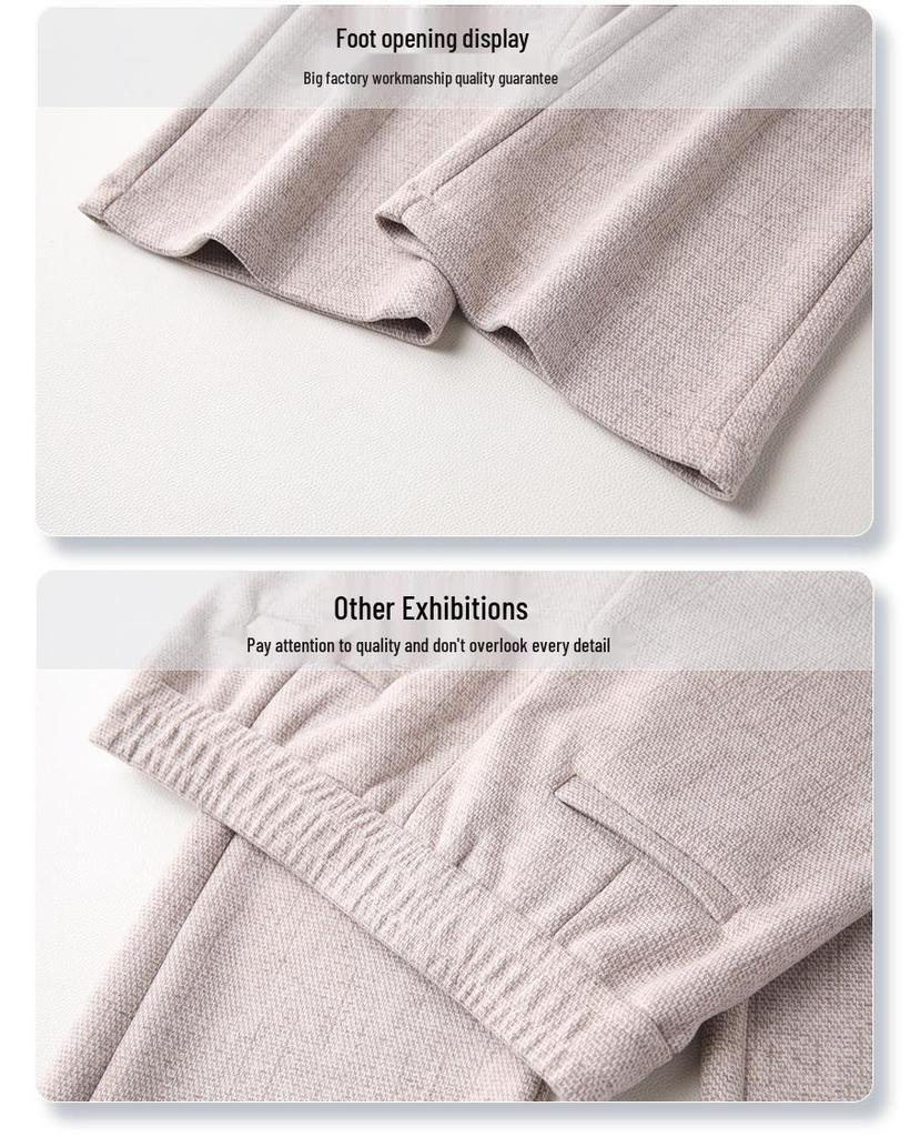 Women's High-Waist Khaki Wool Blend Flared Pants - 2024 Autumn/Winter Style