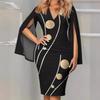 Summer V-neck temperament sexy fashion printed dress women's clothing
