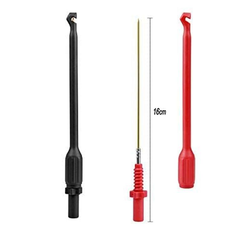 AD23-2Pcs/Set 4Mm Wire Piercing Clip 10A Automotive Test Lead Kit Automotive Wire Piercing Probe Puncture Wireback Probe Pins Ki