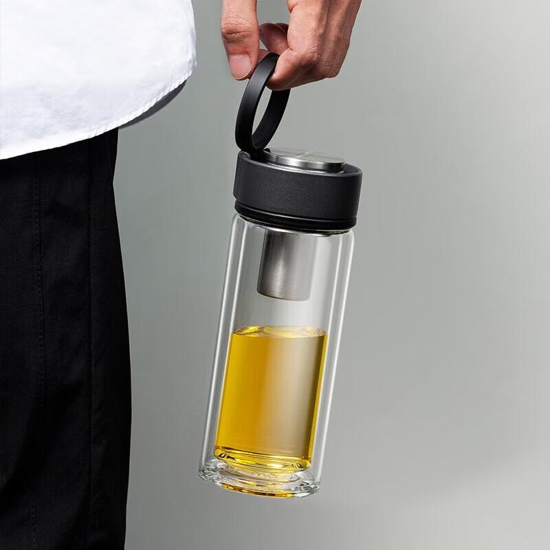 Vasn Double Wall Glass Tea Infuser Bottle