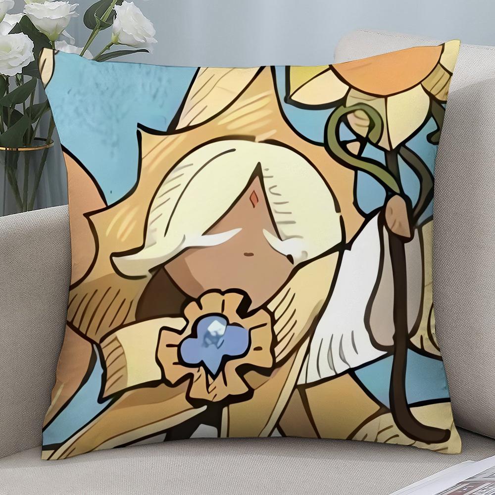 Game C-Cookie Run Kingdom Pillow Case Short Plush Pillow Covers Sofa Decorative Gift Home Double-sided Printing Cushion Cover