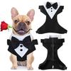 Soft Dog Tuxedo Kit Polyester Pet Engagement Costume New Pet Vest Harness  for Puppy Cats