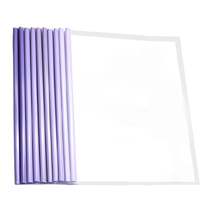 10pcs Portable Transparent A4 File Holders With Enhanced Grip Rods for File Organization Business Travel Essentials