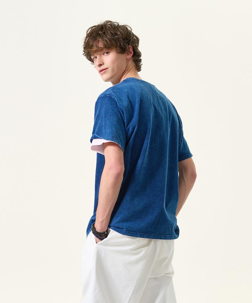 Guson Indigo-Dyed Short-Sleeve T-Shirt Collection