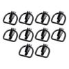 10PCS D Ring Tie Down Anchors Black Galvanized 2500lb Safe Working Load E Track Tie Down Anchors for Truck Trailer