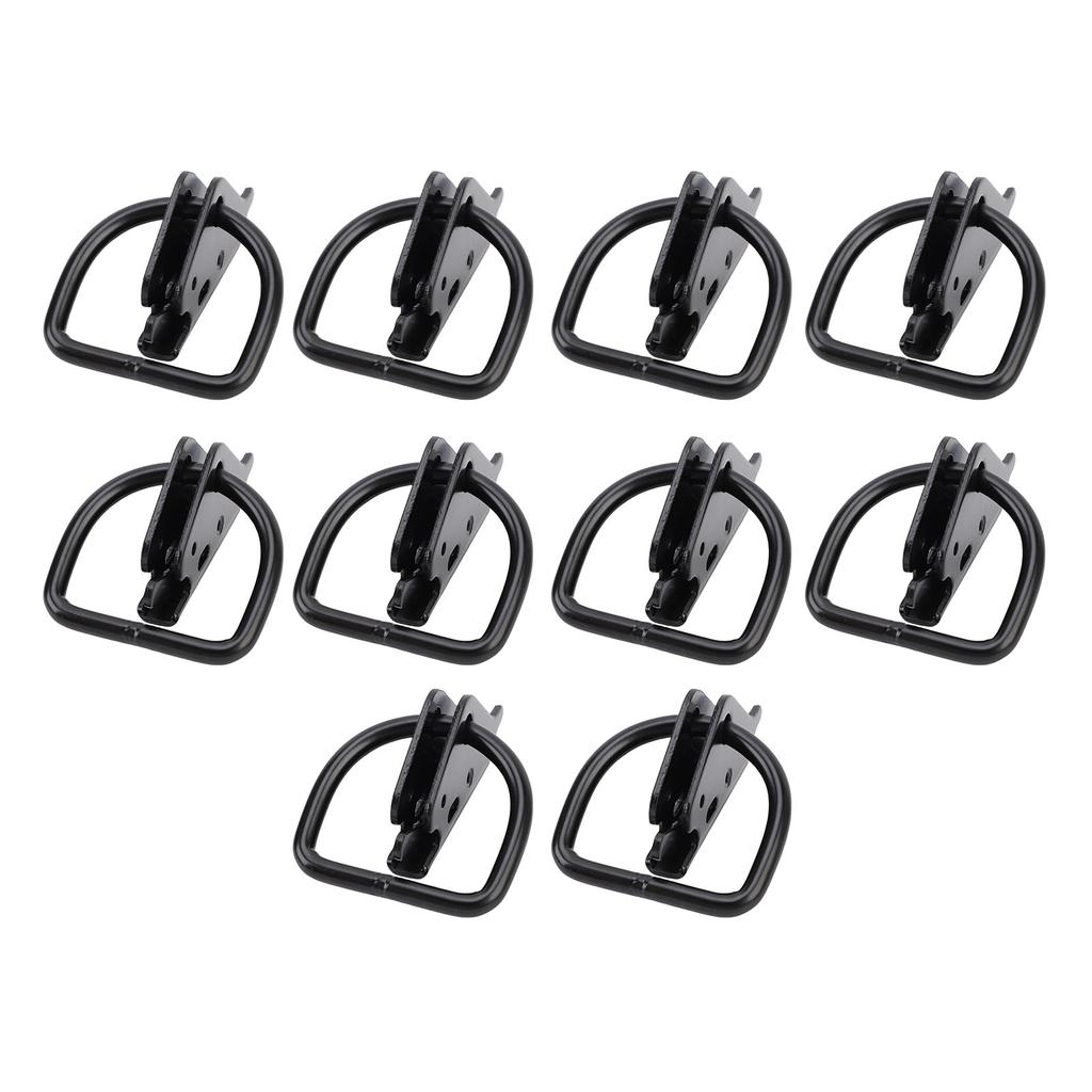 10 Stück D-Ring Zurrösen Schwarz Verzinkt 2500lb Sichere Arbeitslast E-Track Zurrösen für LKW-Anhänger