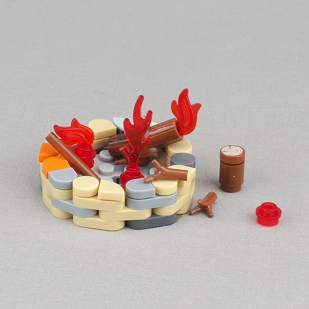 MOC Architettura Piazza della Fontana Blocchi da Costruzione - Modello Fontana Parco Città, Giocattolo Educativo da Costruzione Fai da Te f