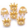 10PCS/Pack Metal Crown Bead DIY Handcraft Material Necklace Bracelet Jewelry Making Tools Pendant Accessories Mutiple Colors ZYF