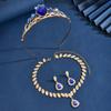 Bridal Crown Headgear Alloy Big Crown Wedding Headgear Three-Piece Birthday Crown Hair Accessories Necklace