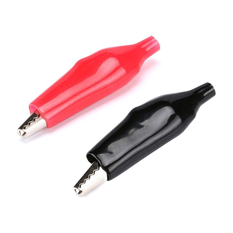 10 stk 28 mm krokodilleklemmer med skall krokodilleklemmer små batteristrømklemmer testklemmer liten metallklemme