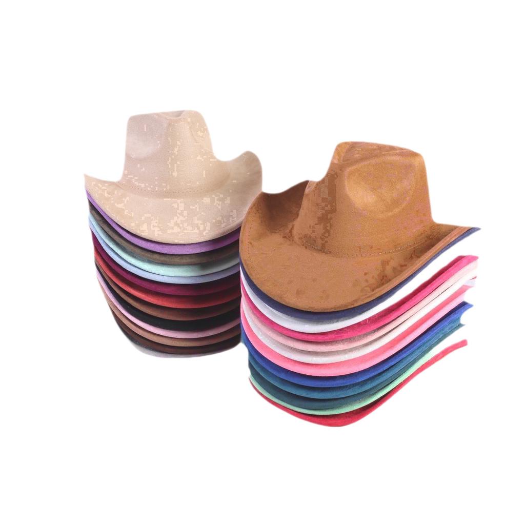 Popular European and American Classic Suede Western Cowboy Hat Men's and Women's Fashion LO Style Peach Heart Cowboy Hat