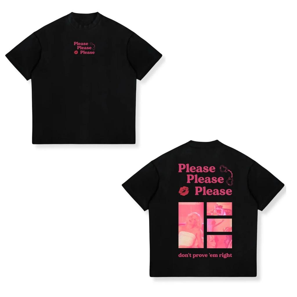 Sabrina Carpenter Concert Printed TShirt Fashion Y2k Shortsleeved Street Casual Loose Tops Vintage Hip Pop Clothing Unisex