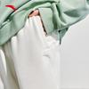 Anta Training Series Solid Color Loose Breathable Cuffed Knitted Sports Pants Women Bottoms Vanilla-White 962547313-3