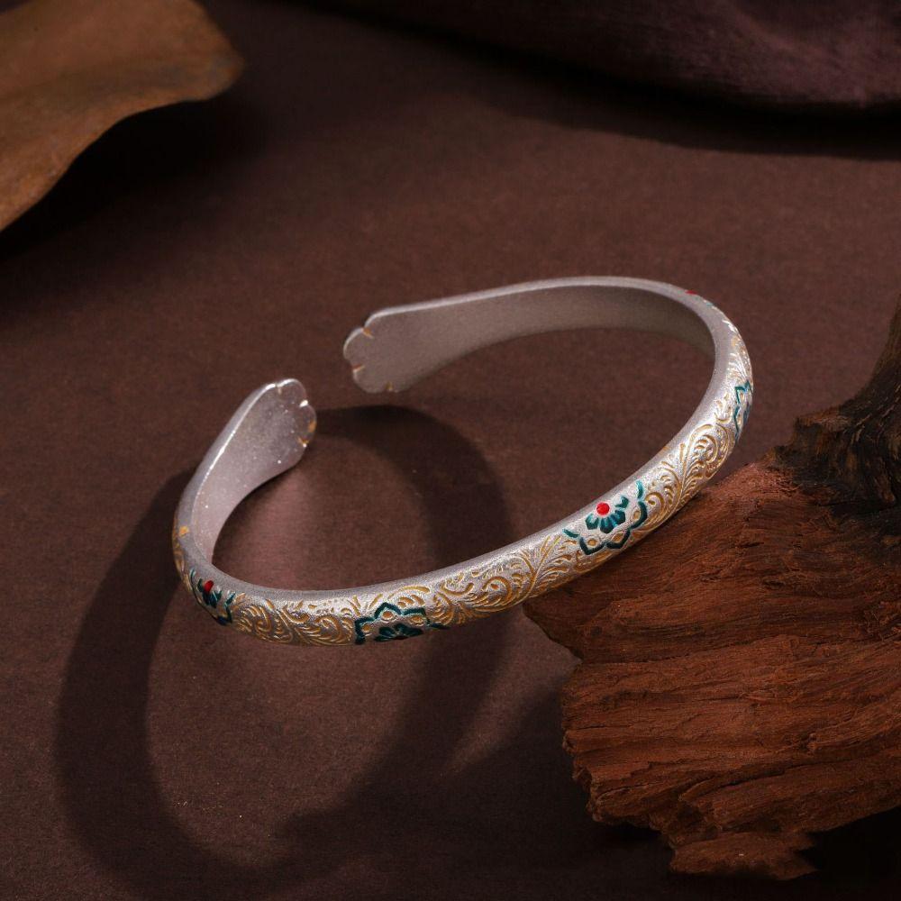 Retro Chinese Style Opening Bracelet Cat Paw Women's Opening Bracelet Jewelry Gifts