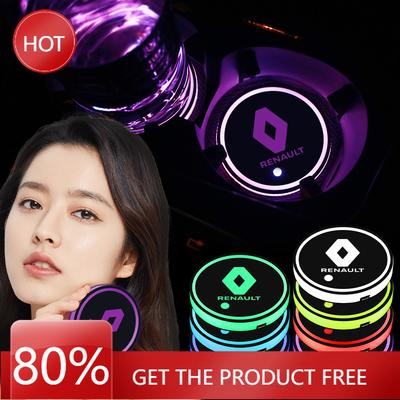 2026 Hot For Renault Hub Caps 1/2PCS Car Water Cup Holder Pad Luminous Slot Non-slip Coaster For Renault Megane 2 Scenic Logan L
