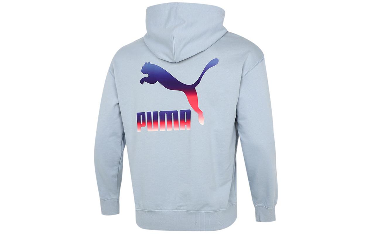 PUMA Sweatshirts Men s Light Blue Hooded Moderate Regular 534443-61 M