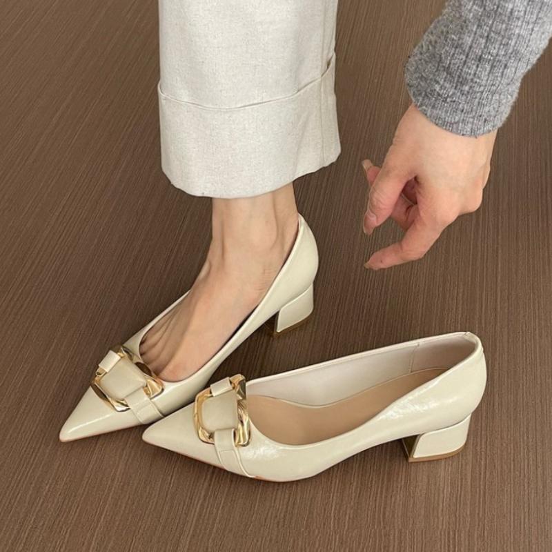 Fashion 2025 New Shoes Black Leather Shoes Woman Pumps Slingbacks Pointed Toe High Heels Stiletto Sexy Party Shoes Women Heels