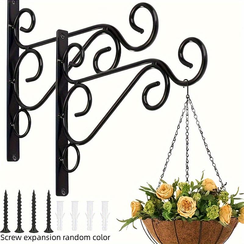 Hanging Iron Art Flower Pot Stand2-4Wall-Mounted Green Radish Succulent Hanging Basket Stand for Outdoor Balcony Use