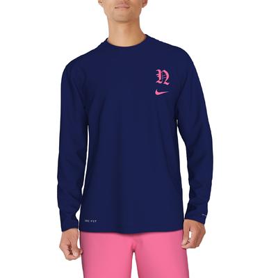 SWIM MenS Rash Guard Lux Letter Long Sleeve Hydro Guard Nessf474-440