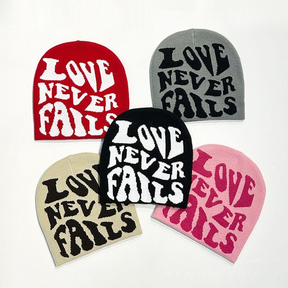 Letter Knitted Hat Elastic Hip Hop Cap Fashion Beanies Cap Outdoor