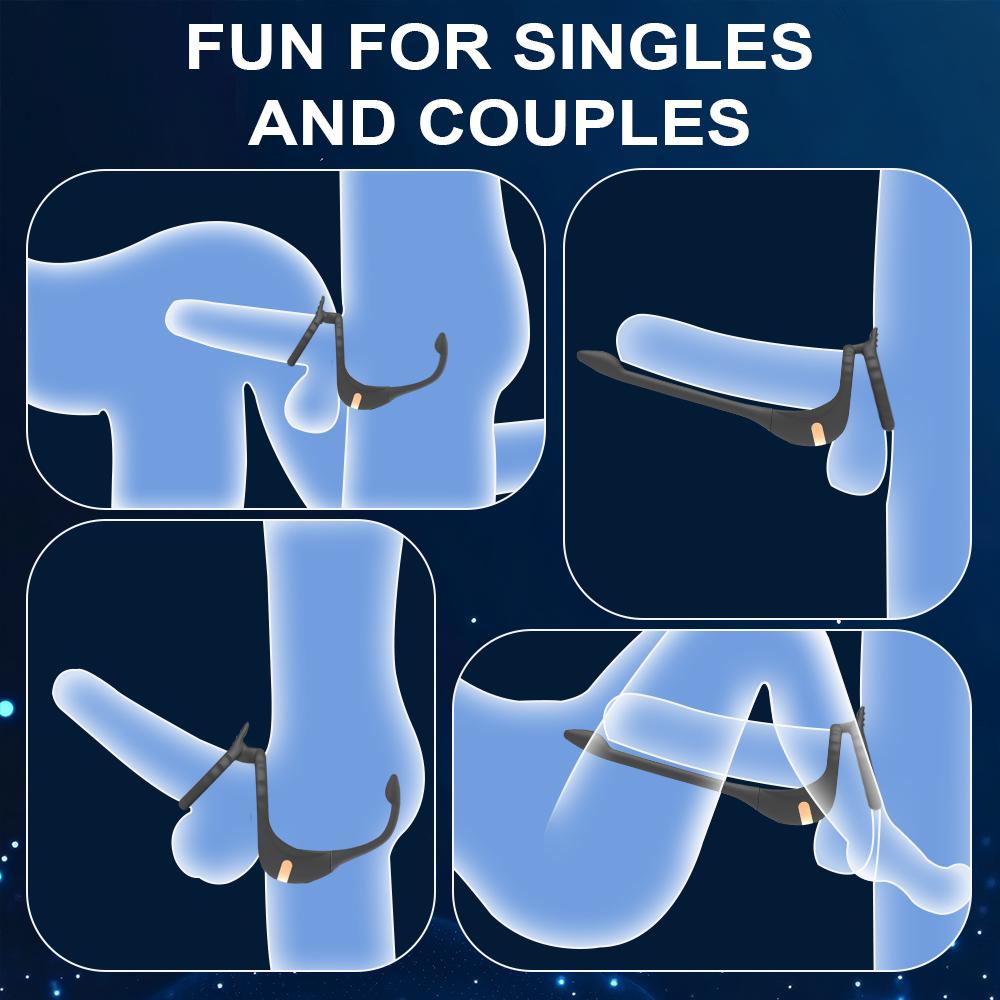 Cock Penis Rings Vibrator APP Control Plug Anal Butt Stimulator Delayed Ejaculation Vibrating 9 Mode Sex Toy For Men Couple