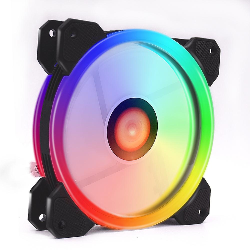 Computer Case PC Cooling Fan RGB Adjust LED 120mm Quiet + IR Remote New Computer Cooler Cooling RGB Case Fan For CPU RGB&WHITE