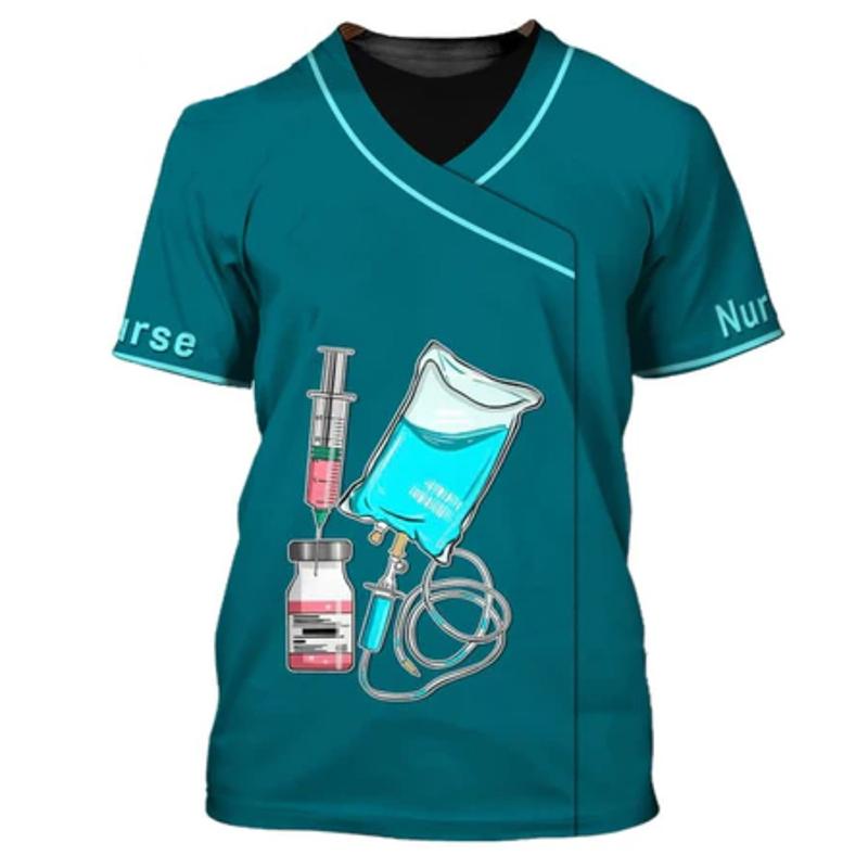 Summer Dentist 3D Print T-shirts Women Men Uniform Streetwear Workwear T Shirt Harajuku Oversized Tops Tees Girl Unisex Clothing