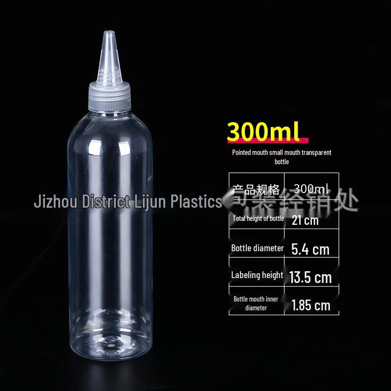 5-200ml Clear Pointed Tip Plastic Dropper Bottle