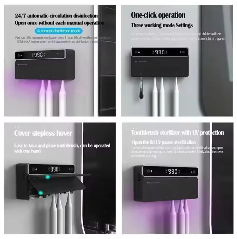 Xiaomi UV-Zahnbürstenhalter Wiederaufladbar Schnelltrocknend Zahnbürste Intelligente Aufbewahrung Sterilisator Mit LED-Anzeige Badezimmerzubehör