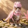 Dog Cat Dress Up Dark Dinosaur Skeleton Print Halloween Funny Pet Costume Small Medium Dogs Cats Clothes