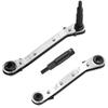 4-in-1 Quad-Size Ratchet Wrench for HVAC Valves  Air Conditioning Maintenance