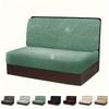 2 Pcs/set Leaves Jacquard RV Dinette Cushion Covers Elastic Armless Couch Slipcover Stretch Rv Camper Car Bench Seat Cover
