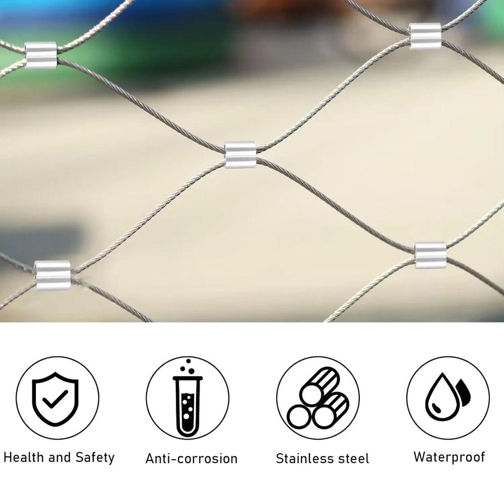 Steel Construction Aluminum Sleeve Clamps Wire Rope Fixed Accessories  Wire Rope Applications