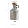 European Style Kitchen Oil Pot Without Hanging Oil Sauce Vinegar Pot  Creative Hand Kneaded Texture Ceramic Lid Leak Proof