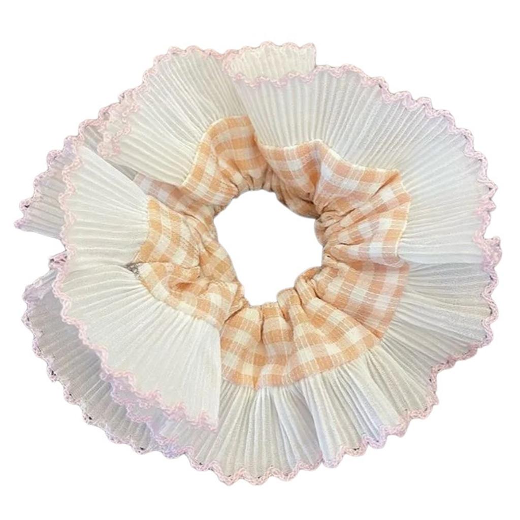 Vintage Lace Hair Scrunchies Thick Updo Oversized Hair Scrunchy Elegant Donuts Hair Rope Scrunchy Women Ponytail Holder