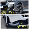 Car Front Rear Bumper Moulding Grills Corner Protectors Cover Trim Black Accessories Exterior Kit For BMW X1 U11  2024 2025