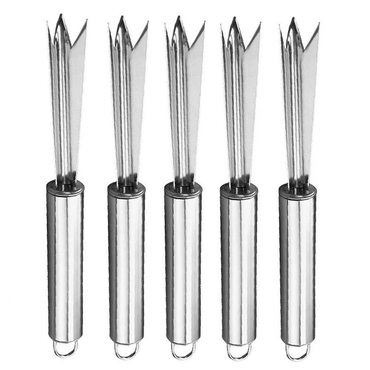 Fruit Tool Sharp Edge V-Type Pineapple Non-Slip Kitchen Tools Household Products Stainless Steel Pineapple Knife Durable Peeler