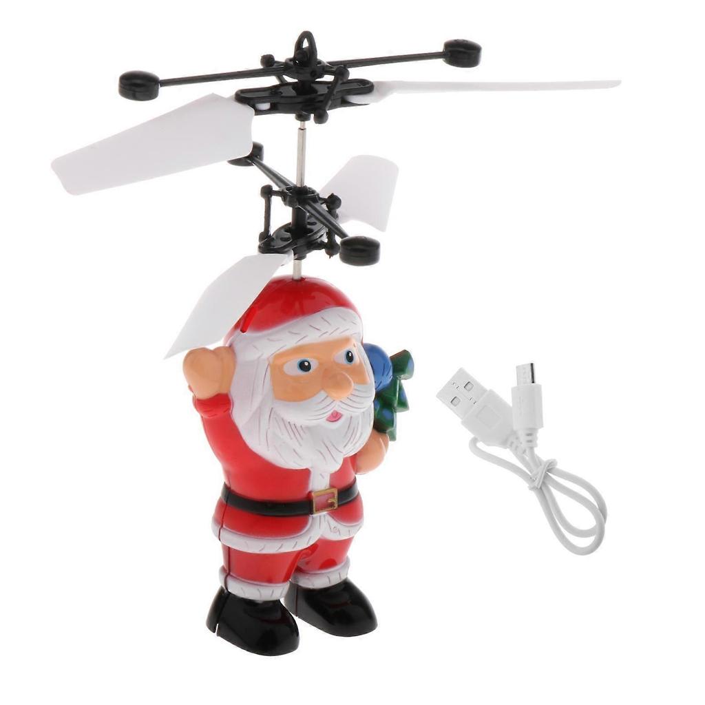 3x Christmas Flying Ball Toy Santa Claus Helicopter Electric Flying Toy for