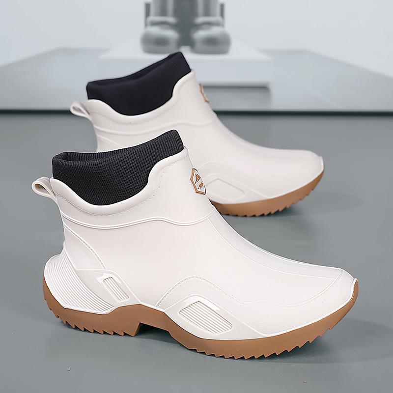 Rain Shoes Summer Kitchen Wear-resistant Water Shoes Takeaway Rider Black Labor Protection Rain Boots
