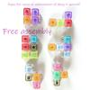 /Led Free Assembly Keyboard Keychain Fidget Toy Crystal Clicker Sensory Toy Stress Relief Keyboard Keychain Adult Children'S Toy
