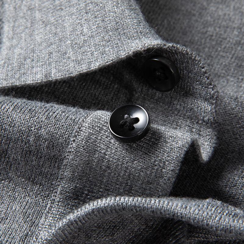 MONTAGUT Men's Wool Blend Warm Long Sleeve Polo Shirt