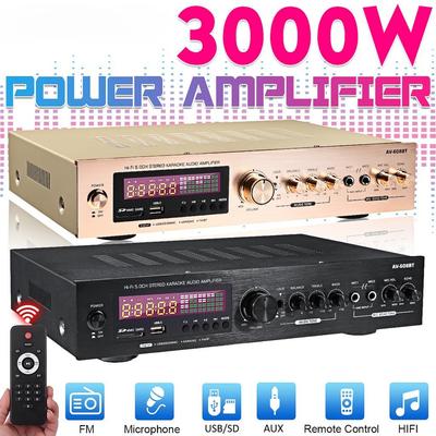 FM USB SUNBUCK 2000W 110V/220V Bluetooth5.0 Audio Power Amplifier Home Theater Amplificador Audio with Remote Control Support