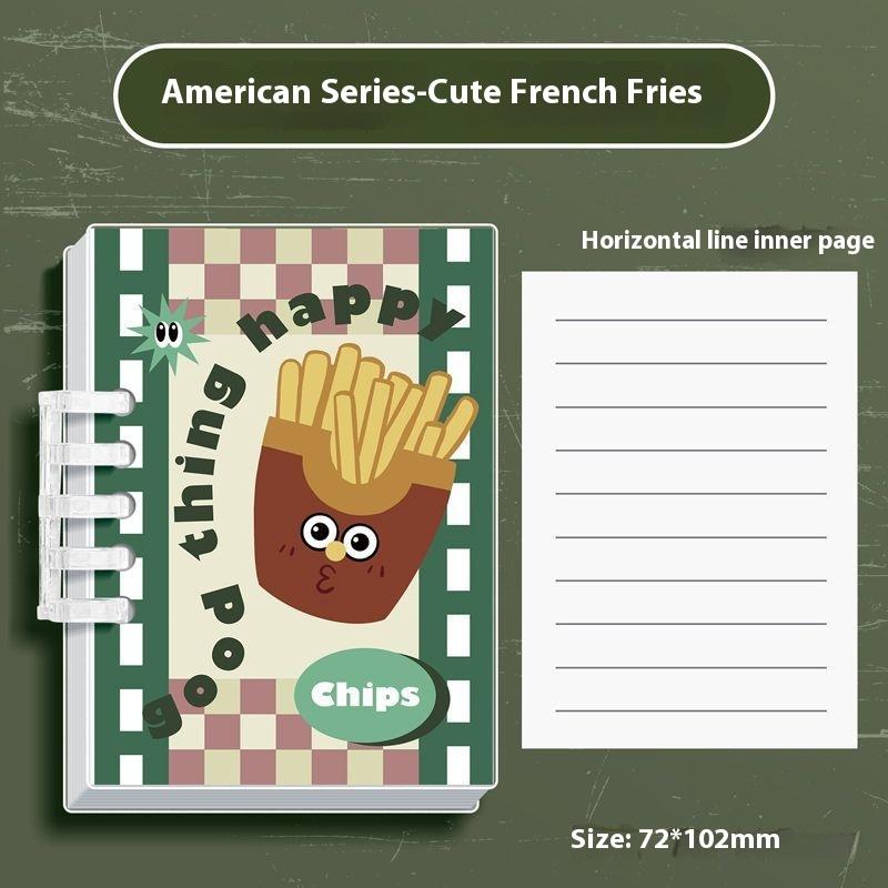 

A7 Retro Loose Leaf Notebook Horizontal Text Detachable Portable Notebook Simplified Coil Notebook Office And Study Supplies