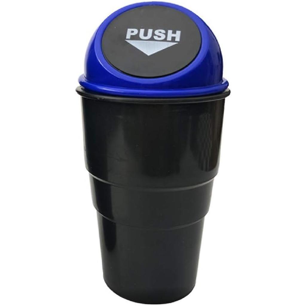 Automotive Cup Holder Trash Can, Mini Car Garbage Can Vehicle Rubbish B with Lid for Car Office Home Bedroom Desk (Grey)