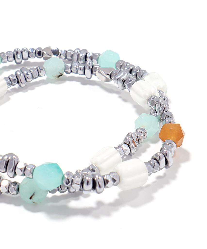 Polalita Mint Amazonite Hematite Bracelet (Plt-Br-132_Mt)